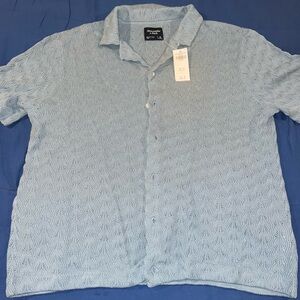 Abercrombie & Fitch Light Blue Crotchet Casual Shirt